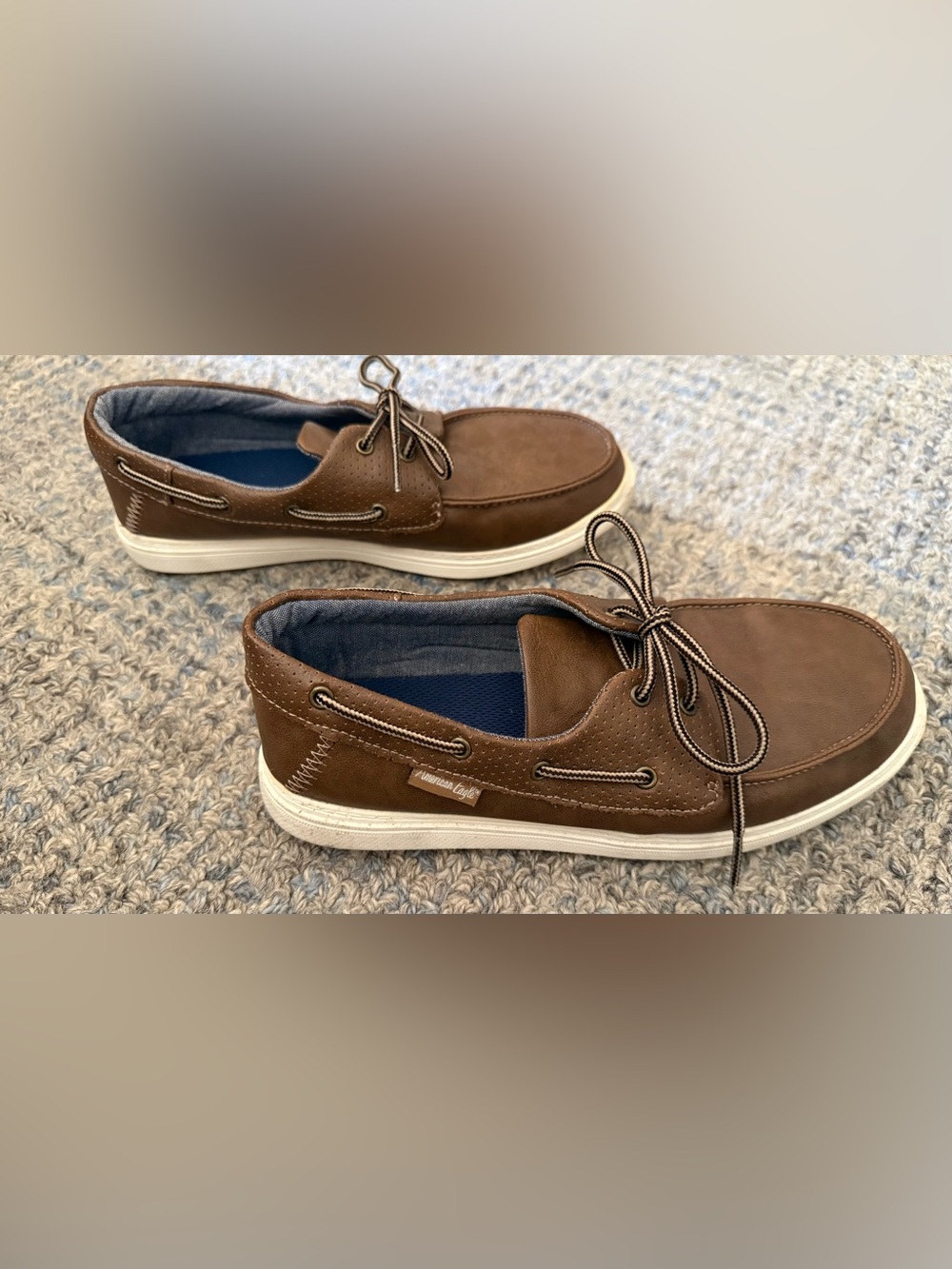 American Eagle Outfitters Brown Deck Boat Shoes Youth Big Boy’s Boys 5.5